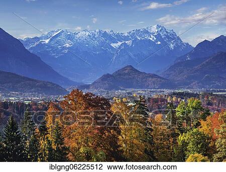 Autumn landscape above the Murnauer moss with Zugspitze group near Hagen, district of Murnau, The Blue Land, Upper Bavaria, Bavaria, Germany, Europe View Large Photo Image Stock Image - Autumn landscape above the Murnauer moss with Zugspitze group near Hagen, district of Murnau, The Blue Land, Upper Bavaria, Bavaria, Germany, Europe. Fotosearch