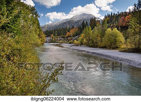 Autumn landscape in the Isar valley, Wallgau, Isar, Werdenfelser Land, Alpenwelt Karwendel, Upper Bavaria, Bavaria, Germany, Europe View Large Photo Image Picture - Autumn landscape in the Isar valley, Wallgau, Isar, Werdenfelser Land, Alpenwelt Karwendel, Upper Bavaria, Bavaria, Germany, Europe. Fotosearch