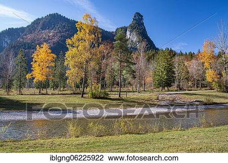 Autumn landscape on the Ammer with Kofel, Oberammergau, Ammertal, Ammergau Alps, Upper Bavaria, Bavaria, Germany, Europe View Large Photo Image Stock Image - Autumn landscape on the Ammer with Kofel, Oberammergau, Ammertal, Ammergau Alps, Upper Bavaria, Bavaria, Germany, Europe. Fotosearch