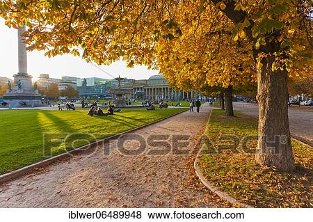 Autumn trees at Schlossplatz, behind them the art museum and Königsbau, city centre, Stuttgart, Baden-Württemberg, Germany, Europe View Large Photo Image Stock Photo - Autumn trees at Schlossplatz, behind them the art museum and Königsbau, city centre, Stuttgart, Baden-Württemberg, Germany, Europe. Fotosearch