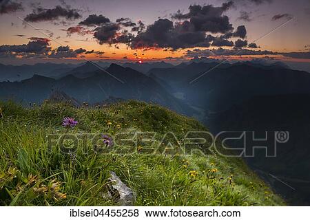 Außerfern mountains at sunrise, Elemen, Lechtal, Bezirk Reutte, Tyrol, Austria, Europe View Large Photo Image Stock Photo - Außerfern mountains at sunrise, Elemen, Lechtal, Bezirk Reutte, Tyrol, Austria, Europe. Fotosearch