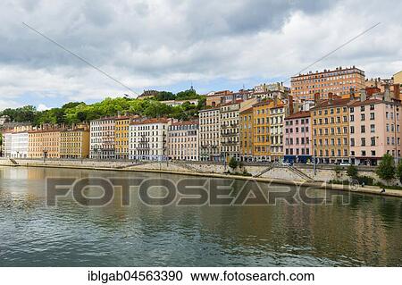 Banks of Saone, Lyon, Rhône Alpes, France, Europe View Large Photo Image Stock Image - Banks of Saone, Lyon, Rhône Alpes, France, Europe. Fotosearch