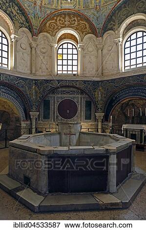 Baptismal font, baptistery of the Cathedral, Battistero Neoniano, Ravenna, Emilia-Romagna, Italy, Europe View Large Photo Image Stock Photo - Baptismal font, baptistery of the Cathedral, Battistero Neoniano, Ravenna, Emilia-Romagna, Italy, Europe. Fotosearch