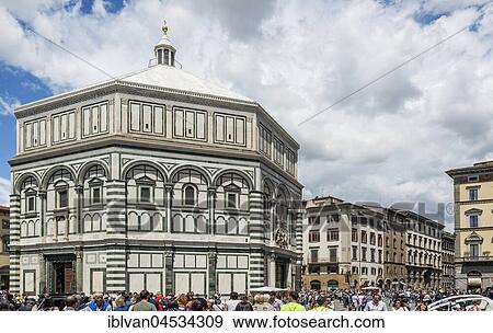 Baptistery Battistero San Giovanni, Florence, Tuscany, Italy, Europe View Large Photo Image Stock Photo - Baptistery Battistero San Giovanni, Florence, Tuscany, Italy, Europe. Fotosearch