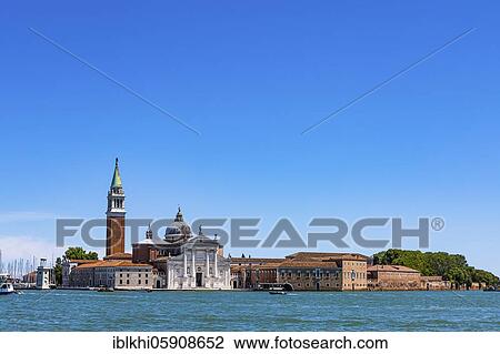 Stock Image - Basilica of San Giorgio Maggiore, Venice, Veneto, Italy, Europe. Fotosearch