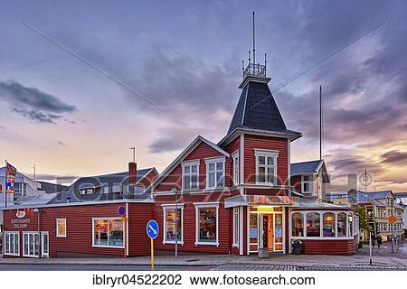 Bautinn Restorant, Akureyri, Iceland, Europe View Large Photo Image Stock Image - Bautinn Restorant, Akureyri, Iceland, Europe. Fotosearch