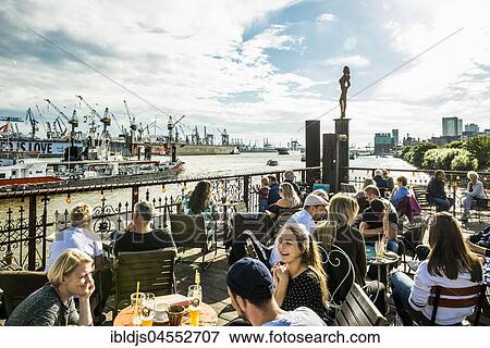 Beach Club Strand Pauli, at the jetties in the Port of Hamburg, Hamburg, Germany, Europe View Large Photo Image Stock Photo - Beach Club Strand Pauli, at the jetties in the Port of Hamburg, Hamburg, Germany, Europe. Fotosearch