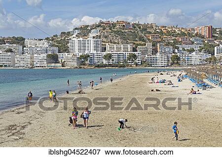 Beach in Santa Ponca, Majorca, Spain, Europe View Large Photo Image Stock Photo - Beach in Santa Ponca, Majorca, Spain, Europe. Fotosearch