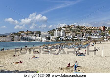Stock Photograph - Beach in Santa Ponca, Majorca, Spain, Europe. Fotosearch