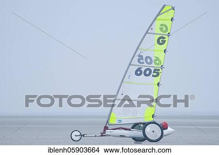 Beach sailer, Langeoog, Lower Saxony, Germany, Europe View Large Photo Image Picture - Beach sailer, Langeoog, Lower Saxony, Germany, Europe. Fotosearch