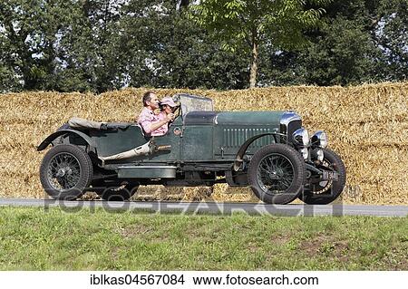 Picture - Bentley 3 Litre Speed Tourer on the circuit, British sports car of 1923, Classic Days Schloss Dyck, Jüchen, North Rhine-Westphalia, Germany, Europe. Fotosearch