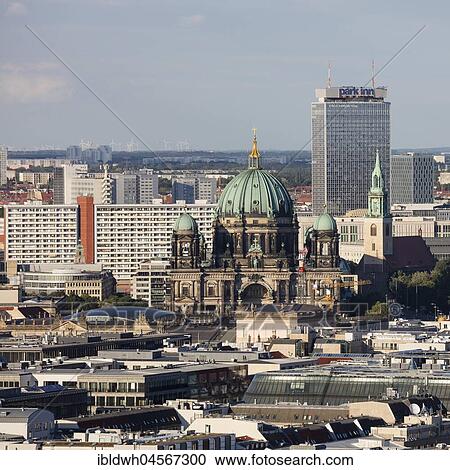 Berlin Cathedral, city view in east direction, view from Kollhoff Tower, Berlin, Germany, Europe View Large Photo Image Stock Image - Berlin Cathedral, city view in east direction, view from Kollhoff Tower, Berlin, Germany, Europe. Fotosearch