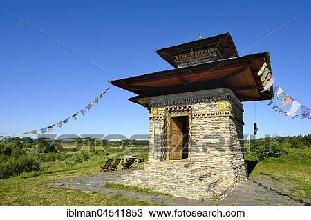 Bhutan Temple at the Castle Park Dennenlohe, Dennenlohe near Unterschwaningen, Franconian Lake District, Middle Franconia, Franconia, Bavaria, Germany, Europe View Large Photo Image Stock Image - Bhutan Temple at the Castle Park Dennenlohe, Dennenlohe near Unterschwaningen, Franconian Lake District, Middle Franconia, Franconia, Bavaria, Germany, Europe. Fotosearch
