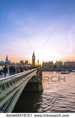 Big Ben, dusk, evening light, sunset, Houses of Parliament, Westminster Bridge, Thames, City of Westminster, London, London region, England, United Kingdom, Europe View Large Photo Image Stock Image - Big Ben, dusk, evening light, sunset, Houses of Parliament, Westminster Bridge, Thames, City of Westminster, London, London region, England, United Kingdom, Europe. Fotosearch