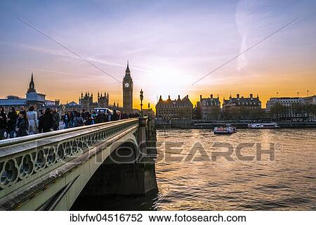 Big Ben, dusk, evening light, sunset, Houses of Parliament, Westminster Bridge, Thames, City of Westminster, London, London region, England, United Kingdom, Europe View Large Photo Image Stock Image - Big Ben, dusk, evening light, sunset, Houses of Parliament, Westminster Bridge, Thames, City of Westminster, London, London region, England, United Kingdom, Europe. Fotosearch