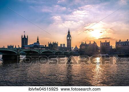 Big Ben, Houses of Parliament, Westminster Bridge, Thames, Sunset, City of Westminster, London, London region, England, United Kingdom, Europe View Large Photo Image Stock Photography - Big Ben, Houses of Parliament, Westminster Bridge, Thames, Sunset, City of Westminster, London, London region, England, United Kingdom, Europe. Fotosearch