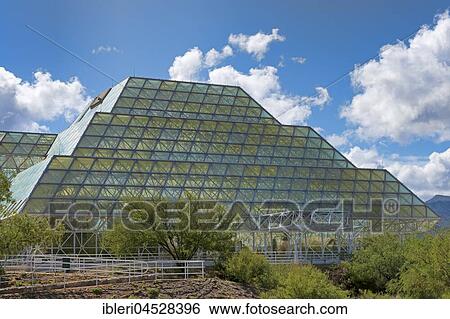 Stock Photograph - Biosphere 2, self-sustaining ecosystem, Oracle, Arizona, USA, North America. Fotosearch