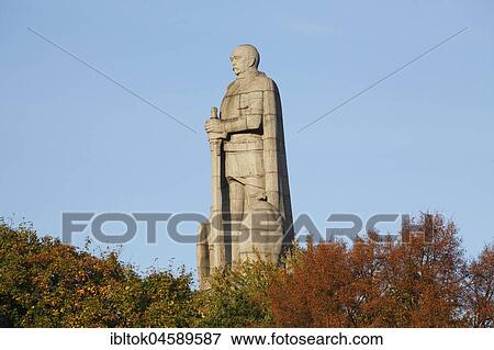 Bismarck Memorial in the Old Elbe Park in autumn, Hamburg, Germany, Europe View Large Photo Image Stock Photo - Bismarck Memorial in the Old Elbe Park in autumn, Hamburg, Germany, Europe. Fotosearch