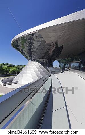 Stock Photo - BMW Welt at the Olympiazentrum, Mittleren Ring, Munich, Upper Bavaria, Germany, Europe. Fotosearch