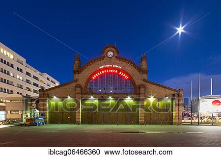 Bockenheimer Depot, former tram depot, today used by the municipal theatres as a venue for opera and drama, long exposure, Bockenheimer Warte, Frankfurt am Main, Hesse, Germany, Europe View Large Photo Image Stock Image - Bockenheimer Depot, former tram depot, today used by the municipal theatres as a venue for opera and drama, long exposure, Bockenheimer Warte, Frankfurt am Main, Hesse, Germany, Europe. Fotosearch