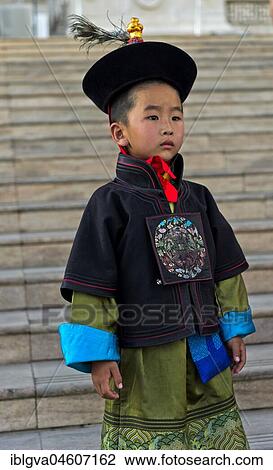 Boy in traditional Deel clothes, festival of the Mongolian national costume, Ulanbator, Mongolia, Asia View Large Photo Image Stock Image - Boy in traditional Deel clothes, festival of the Mongolian national costume, Ulanbator, Mongolia, Asia. Fotosearch