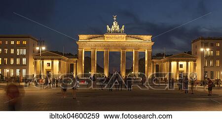 Stock Photo - Brandenburg Gate at dusk, Berlin, Germany, Europe. Fotosearch