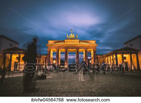 Brandenburg Gate at dusk, illuminated, Pariser Platz, Berlin-Mitte, Berlin, Berlin, Germany, Europe View Large Photo Image Stock Photo - Brandenburg Gate at dusk, illuminated, Pariser Platz, Berlin-Mitte, Berlin, Berlin, Germany, Europe. Fotosearch