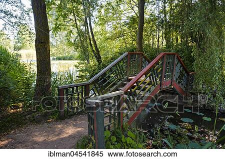 Bridge in the castle park Dennenlohe, Dennenlohe near Unterschwaningen, Franconian Lake District, Middle Franconia, Franconia, Bavaria, Germany, Europe View Large Photo Image Stock Photography - Bridge in the castle park Dennenlohe, Dennenlohe near Unterschwaningen, Franconian Lake District, Middle Franconia, Franconia, Bavaria, Germany, Europe. Fotosearch