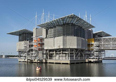 Building of Lisbon Oceanarium, Parque das Nacoes, Portugal, Europe View Large Photo Image Stock Photo - Building of Lisbon Oceanarium, Parque das Nacoes, Portugal, Europe. Fotosearch
