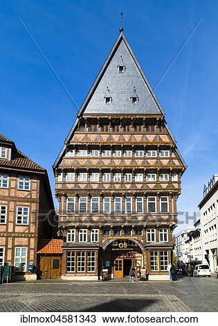 Butchers' Guild Hall, market place with half-timbered houses, Hildesheim, Lower Saxony, Germany, Europe View Large Photo Image Stock Image - Butchers' Guild Hall, market place with half-timbered houses, Hildesheim, Lower Saxony, Germany, Europe. Fotosearch