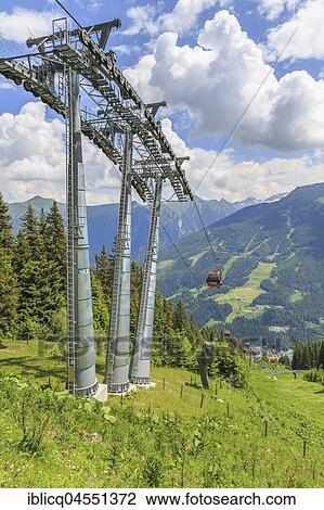 Stock Image - Cable car to the Stubnerkogel, Bad Gastein, Hohe Tauern, Salzburg district, Austria, Europe. Fotosearch