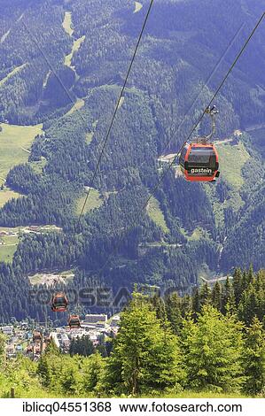 Cable car to the Stubnerkogel, Bad Gastein, Hohe Tauern, Salzburg district, Austria, Europe View Large Photo Image Stock Photo - Cable car to the Stubnerkogel, Bad Gastein, Hohe Tauern, Salzburg district, Austria, Europe. Fotosearch
