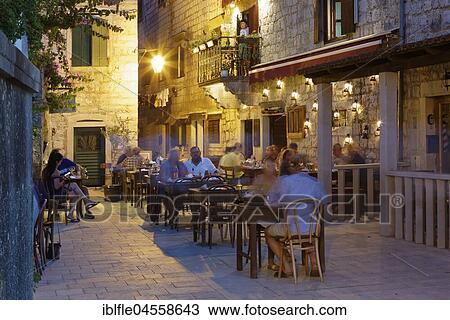Cafe and restaurant, European Starlingi Grad, island of Hvar, Spilit-Dalmatia, Croatia, Europe View Large Photo Image Stock Image - Cafe and restaurant, European Starlingi Grad, island of Hvar, Spilit-Dalmatia, Croatia, Europe. Fotosearch