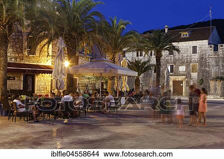 Cafes and restaurants, European Starlingi Grad, island of Hvar, Spilit-Dalmatia, Croatia, Europe View Large Photo Image Picture - Cafes and restaurants, European Starlingi Grad, island of Hvar, Spilit-Dalmatia, Croatia, Europe. Fotosearch