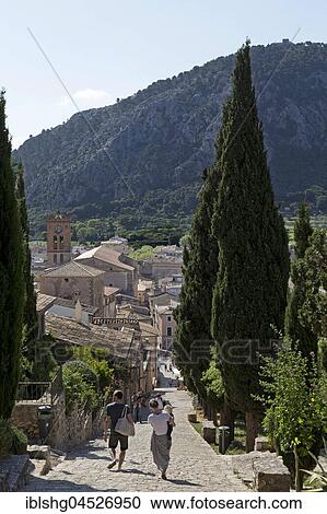 Calvary, Pollenca, Majorca, Spain, Europe View Large Photo Image Stock Image - Calvary, Pollenca, Majorca, Spain, Europe. Fotosearch