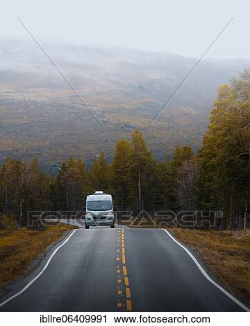 Campervan drives on the road to Kautokeino in autumn, Kautokeino, Finnmark, Norway, Europe View Large Photo Image Stock Image - Campervan drives on the road to Kautokeino in autumn, Kautokeino, Finnmark, Norway, Europe. Fotosearch