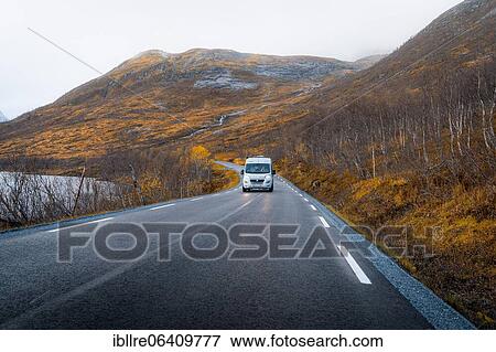 Campervan on a road with autumnal vegetation, Fylkesvei 862, Melfjordbotn, Senja, Norway, Europe View Large Photo Image Stock Photo - Campervan on a road with autumnal vegetation, Fylkesvei 862, Melfjordbotn, Senja, Norway, Europe. Fotosearch