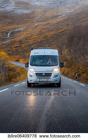 Campervan on a road with autumnal vegetation, Fylkesvei 862, Melfjordbotn, Senja, Norway, Europe View Large Photo Image Stock Photo - Campervan on a road with autumnal vegetation, Fylkesvei 862, Melfjordbotn, Senja, Norway, Europe. Fotosearch