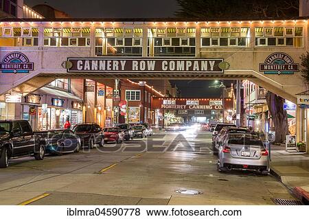 Stock Photo - Cannery Row, The Oil Sardine Road, novel by John Steinbeck, Monterey, California, USA, North America. Fotosearch