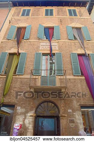 Stock Photo - Casa Rossini, home and birthplace of Gioachino Rossini, Pesaro, Marche Region, Italy, Europe. Fotosearch
