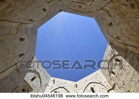 Stock Photo - Castel del Monte Castle, Staufer Emperor Frederick II, UNESCO World Heritage Site, Province of Barletta-Andria-Trani, Apulia, Italy, Europe. Fotosearch