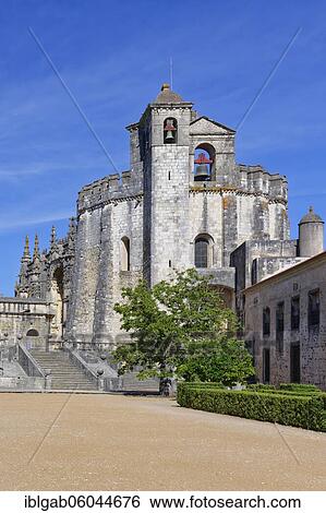 Stock Photograph - Castle and Convent of the Order of Christ, Tomar, Santarem district, Portugal, Europe. Fotosearch