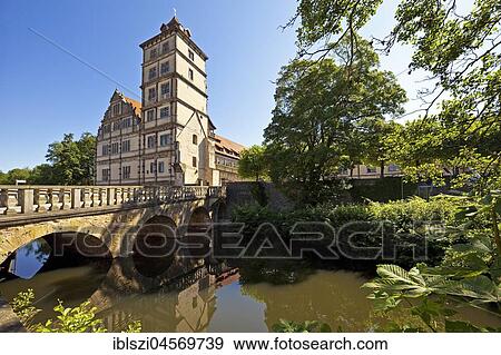Castle Brake, Weser Renaissance Museum, moated castle, Lemgo, Ostwestfalen-Lippe, Teutoburger Wald, North Rhine-Westphalia, Germany, Europe View Large Photo Image Stock Photo - Castle Brake, Weser Renaissance Museum, moated castle, Lemgo, Ostwestfalen-Lippe, Teutoburger Wald, North Rhine-Westphalia, Germany, Europe. Fotosearch