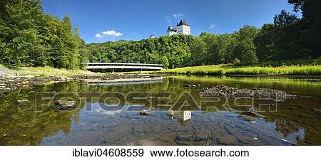Castle Burgk Castle and covered wooden bridge on the river Saale, Burgk, Thuringia, Germany, Europe View Large Photo Image Stock Photo - Castle Burgk Castle and covered wooden bridge on the river Saale, Burgk, Thuringia, Germany, Europe. Fotosearch