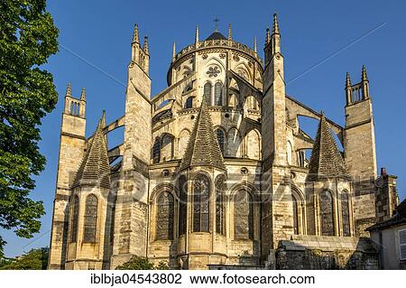 Cathedral Saint Etienne, UNESCO World Heritage, Bourges, Department Cher, Region Centre-Val de Loire, France, Europe View Large Photo Image Stock Image - Cathedral Saint Etienne, UNESCO World Heritage, Bourges, Department Cher, Region Centre-Val de Loire, France, Europe. Fotosearch