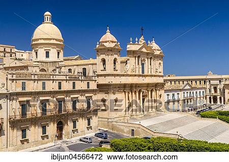 Cathedral San Nicolò, Noto, UNESO World Heritage Site, Vale di Noto, Province of Syracuse, Sicily, Italy, Europe View Large Photo Image Stock Image - Cathedral San Nicolò, Noto, UNESO World Heritage Site, Vale di Noto, Province of Syracuse, Sicily, Italy, Europe. Fotosearch