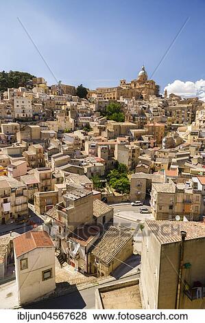 Cathedral SS. Assunta, Old Town, Piazza Armerina, Province of Enna, Sicily, Italy, Europe View Large Photo Image Stock Photo - Cathedral SS. Assunta, Old Town, Piazza Armerina, Province of Enna, Sicily, Italy, Europe. Fotosearch