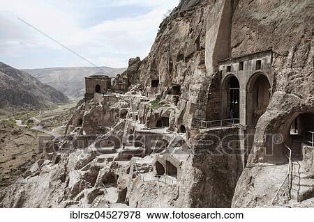 Cave town Wardsia, Georgia, Asia View Large Photo Image Stock Photo - Cave town Wardsia, Georgia, Asia. Fotosearch