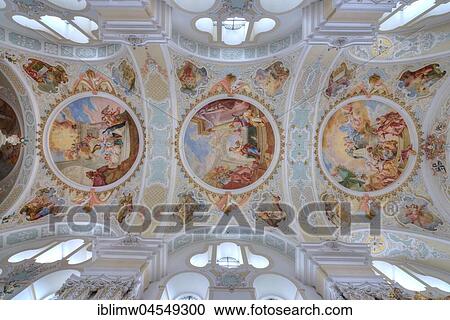 Ceiling frescoes, monastery church and parish church St. Markus, monastery Sießen, Bad Saulgau, Baden-Württemberg, Germany, Europe View Large Photo Image Stock Image - Ceiling frescoes, monastery church and parish church St. Markus, monastery Sießen, Bad Saulgau, Baden-Württemberg, Germany, Europe. Fotosearch