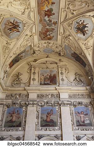 Ceiling painting in the Wallenstein Palace, Sala Terrana, Prague, Czech Republic, Europe View Large Photo Image Stock Image - Ceiling painting in the Wallenstein Palace, Sala Terrana, Prague, Czech Republic, Europe. Fotosearch